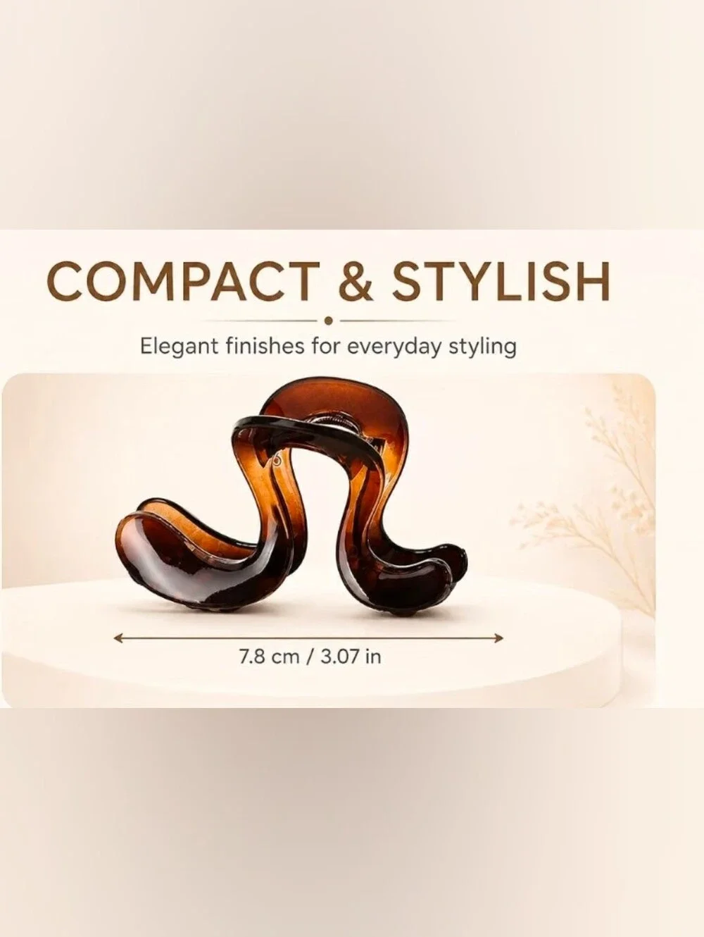 High Ponytail Holder Hair Claw Clip- Black BNIB